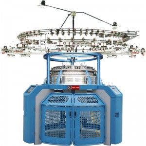 Een computergestuurde terre jacquard cirkelbreimachine